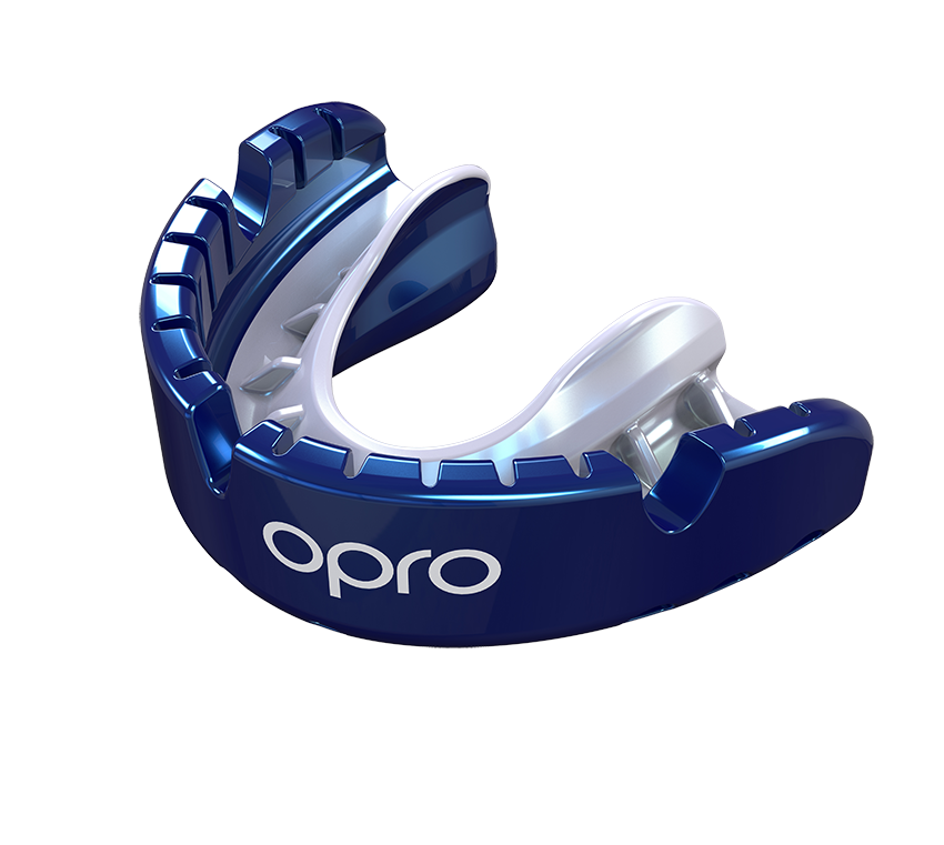 OPRO Gold Self-Fit with Strap Mouthguard - For Non-Braces