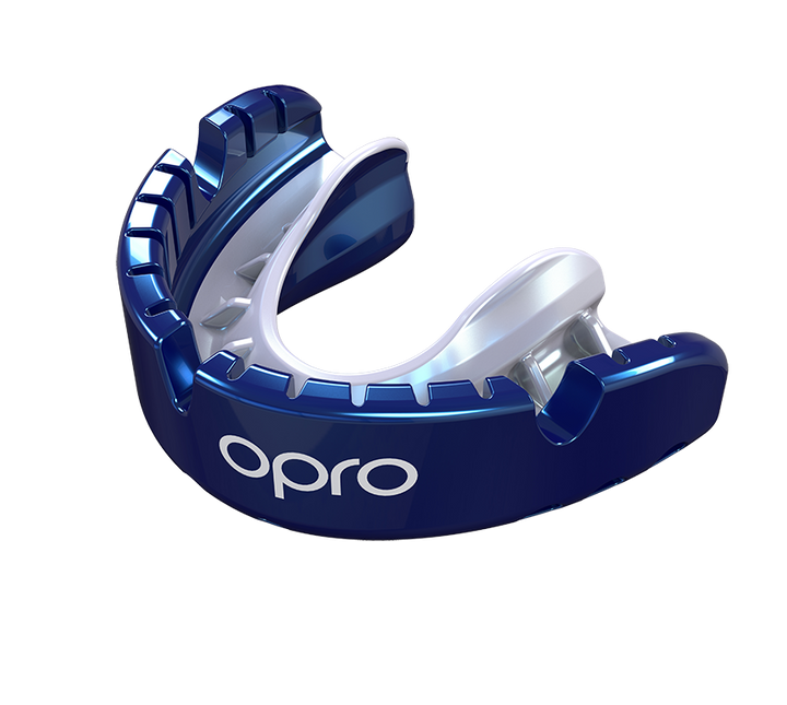 OPRO Gold Self-Fit with Strap Mouthguard - For Non-Braces